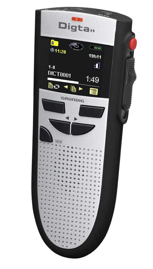 Grundig Diktierger�t Digta 420 Set f�r Dragon Naturally Speaking 10 Spracherkennung. Mit Ladestation.